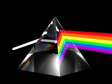 Resultado de imagen de fenómeno de descomposición de la luz con una prisma